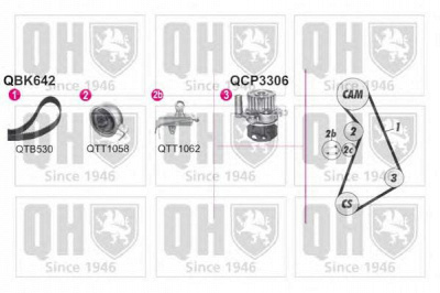 QUINTON HAZELL qbpk6420 -  Водяной насос + комплект зубчатого ремня